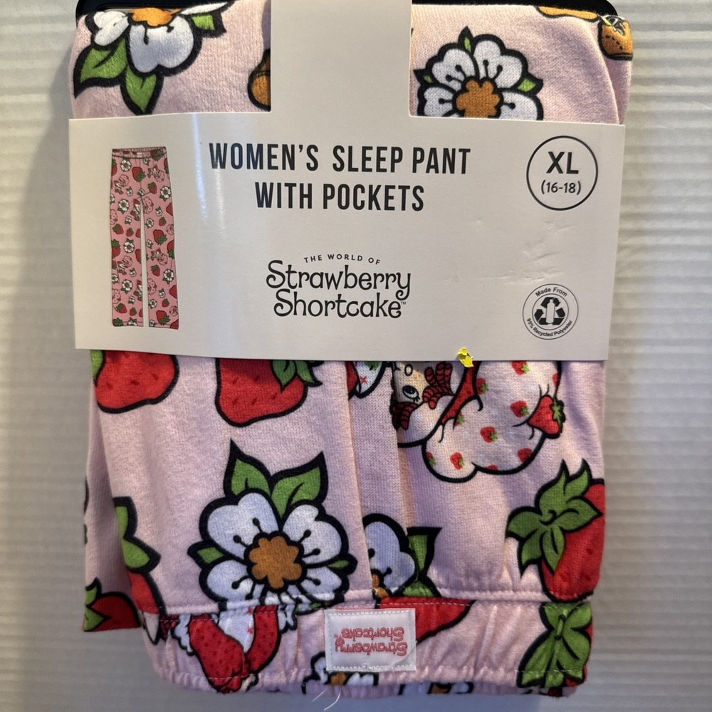 Strawberry Shortcake Sleep Pants Lounge Pajama XL (16-18) NEW